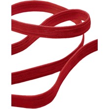Kırmızı 12 mm 5 mt Dayanıklı Sert Yassı Elastik Şerit Lastik