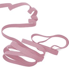 Pembe 6 mm 5 mt Dayanıklı Sert Yassı Elastik Şerit Lastik