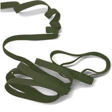 Haki Yeşil 6 mm 5 mt Dayanıklı Sert Yassı Elastik Şerit Lastik