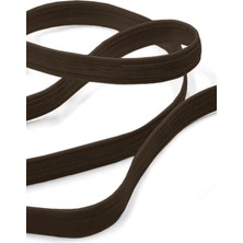 Kahverengi 12 mm 5 mt Dayanıklı Sert Yassı Elastik Şerit Lastik