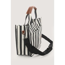 Sailor Çizgili Tote Çanta