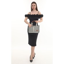 Sailor Çizgili Tote Çanta