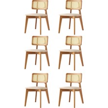 Kuzey Sandalye Ahşap Gürgen 6 Lı Set Cafe,restaurant,mutfak,salon,yemek Odası Sandalyesi