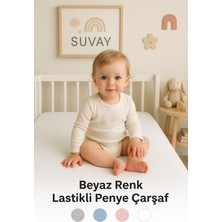 Beyaz Bebek Lastikli Çarşaf %100 Pamuklu Penye Park Yatak | 60X120 | 70X110 | 70X120 | 70X130 | 70X140
