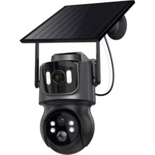 Ys-09 Wifi Dahili Kamera Açık Çift Lens Wifi Güneş Panelli