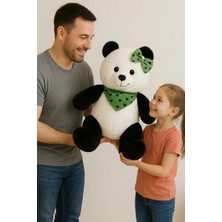 Polly Toys Yeşil Tokalı Peluş Panda - 35 cm