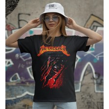 Butişört 'metallica -Red Scar‘  Baskılı 'regular-Fit' Unisex Tişört