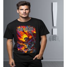 Butişört 'ıced Earth - Dark Saga‘  Baskılı 'regular-Fit' Unisex Tişört