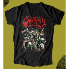 Butişört 'obituary - Cause Of Death‘  Baskılı 'regular-Fit' Unisex Tişört