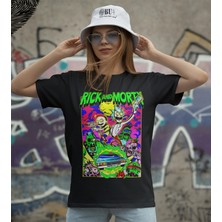 Butişört 'rick And Morty'  Baskılı 'regular-Fit' Unisex Tişört