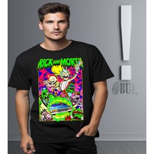 Butişört 'rick And Morty'  Baskılı 'regular-Fit' Unisex Tişört