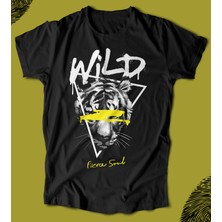 Butişört 'wild - Tiger - Fierce Soul'  Baskılı 'regular-Fit' Unisex Tişört