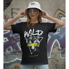 Butişört 'wild - Tiger - Fierce Soul'  Baskılı 'regular-Fit' Unisex Tişört