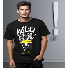 Butişört 'wild - Tiger - Fierce Soul'  Baskılı 'regular-Fit' Unisex Tişört