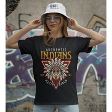 Butişört 'ındians Native Tribes - Kızılderili Şef‘  Baskılı 'regular-Fit' Unisex Tişört