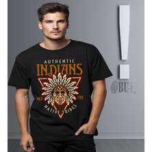Butişört 'ındians Native Tribes - Kızılderili Şef‘  Baskılı 'regular-Fit' Unisex Tişört