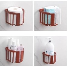 Yapışkanlı Çok Fonksiyonlu Banyo Organizeri Beyaz