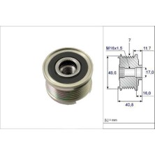 Alternatör Kasnagı Megane Laguna Trafıc / Qashqaı 2.0 Dcı 2.0 1.9  Uyumlu