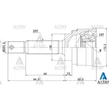 Maher 01736  Aks Kafası Dış Atos 98-02 25X50X19
