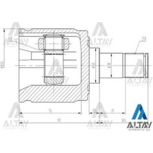Maher 01848  Aks Kafası Iç Civic Accord 27X40X32