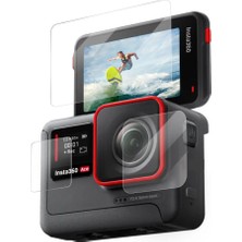 Ayex INSTA360 Ace / Ace Pro Temperli Cam Ekran ve Lens Koruyucu Film Seti