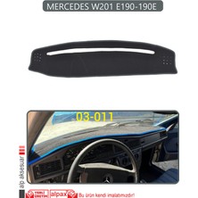 Mercedes W201 E190-190E Torpido Koruma Halısı Gri Kenar