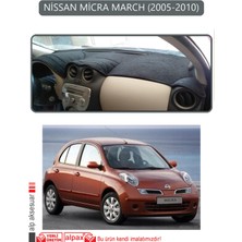 Nissan Micra March 2005-2010TORPİDO Koruma Halısı Gri Kenar