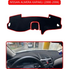 Nissan Almera Kapaklı 2000-2006TORPİDO Koruma Halısı Kırmızı Kenar
