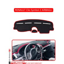 Renault Symbol 2011+ Aırbaglıtorpido Koruma Halısı Kırmızı Kenar