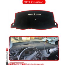 Opel Crossland Torpido Koruma Halısı Kırmızı Kenar
