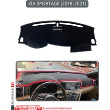 Kia Sportage 2018-2021TORPİDO Koruma Halısı Gri Kenar