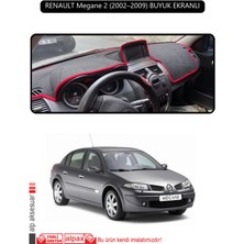 Renault Megane 2 (2002–2009) Buyuk Ekranlıtorpido Koruma Halısı Siyah Kenar