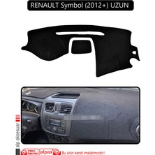 Renault Symbol (2012+) Uzun Torpido Koruma Halısı Siyah Kenar