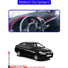 Renault Clio Symbol 2torpido Koruma Halısı Mavi Kenar