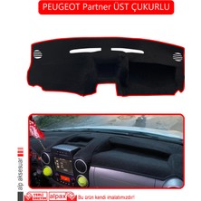 Peugeot Partner Kapaklı Ekranlıtorpido Koruma Halısı Kırmızı Kenar