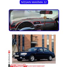 Nissan Maxima 32TORPİDO Koruma Halısı Mavi Kenar