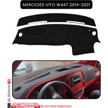 Mercedes Vito W447 2014-2021TORPİDO Koruma Halısı Siyah Kenar