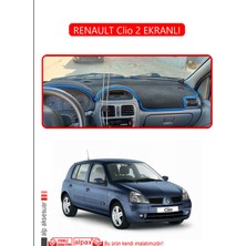 Renault Clio 2 Ekranlıtorpido Koruma Halısı Kırmızı Kenar