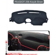 Peugeot 206 Küçük Ekrantorpido Koruma Halısı Gri Kenar