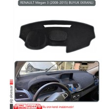 Renault Megan 3 (2008-2015) Buyuk Ekranlıtorpido Koruma Halısı Gri Kenar