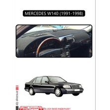 Mercedes W140 1991-1998TORPİDO Koruma Halısı Siyah Kenar