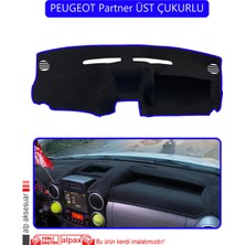 Peugeot Partner Torpido Sag Kapaklı Eski Torpido Koruma Halısı Mavi Kenar