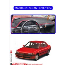 Mazda 323 Sedan 1991-1995TORPİDO Koruma Halısı Mavi Kenar