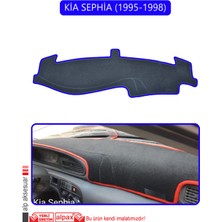 Kia Sephia 1995-1998TORPİDO Koruma Halısı Mavi Kenar