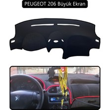 Peugeot 206 Büyük Ekrantorpido Koruma Halısı Siyah Kenar