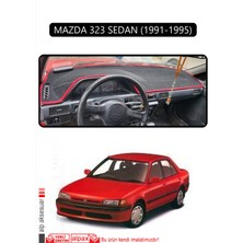 Mazda 323 Sedan 1991-1995TORPİDO Koruma Halısı Siyah Kenar