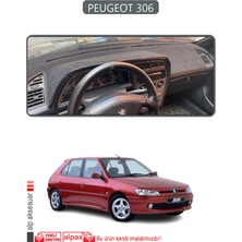 Peugeot 306TORPİDO Koruma Halısı Gri Kenar