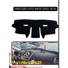 Mercedes Vito W639 2003-2014TORPİDO Koruma Halısı Siyah Kenar