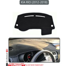 Kia Rio 2012-2018TORPİDO Koruma Halısı Gri Kenar