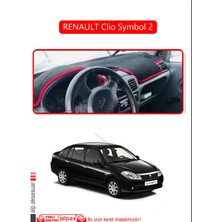 Renault Clio Symbol 2torpido Koruma Halısı Kırmızı Kenar